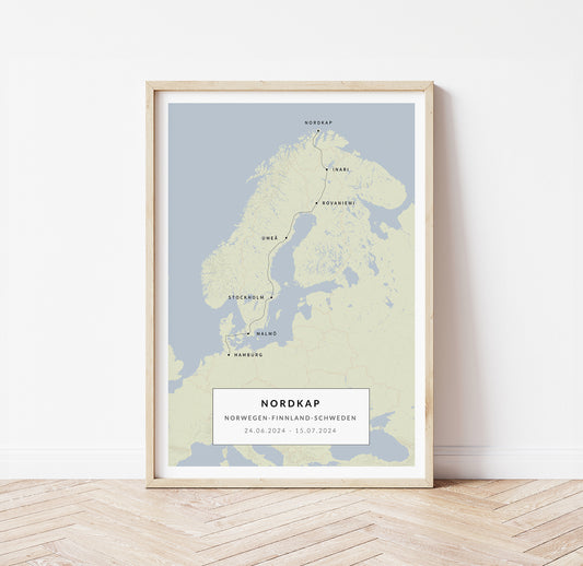 Reiseposter mit Rahmen
