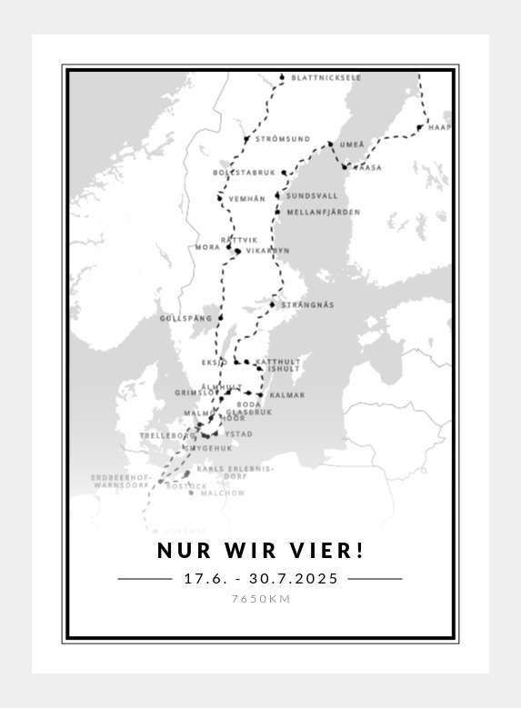 Nur wir vier!
