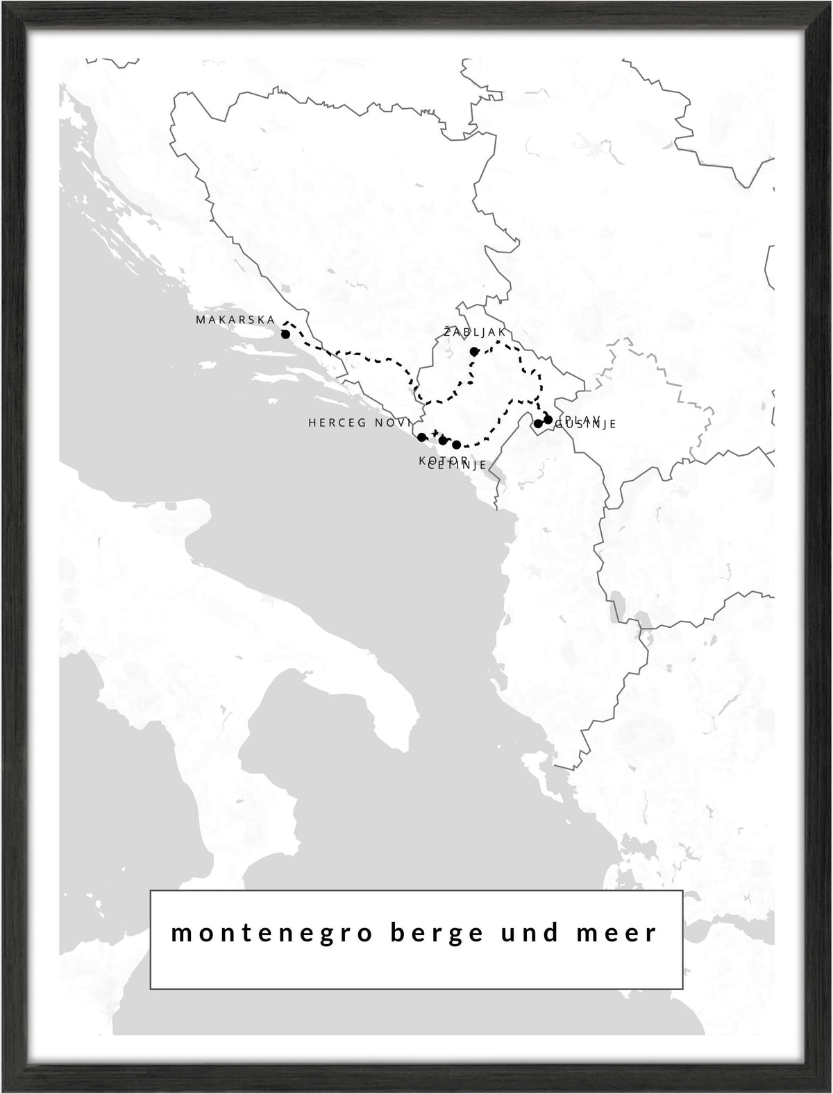 montenegro berge und meer