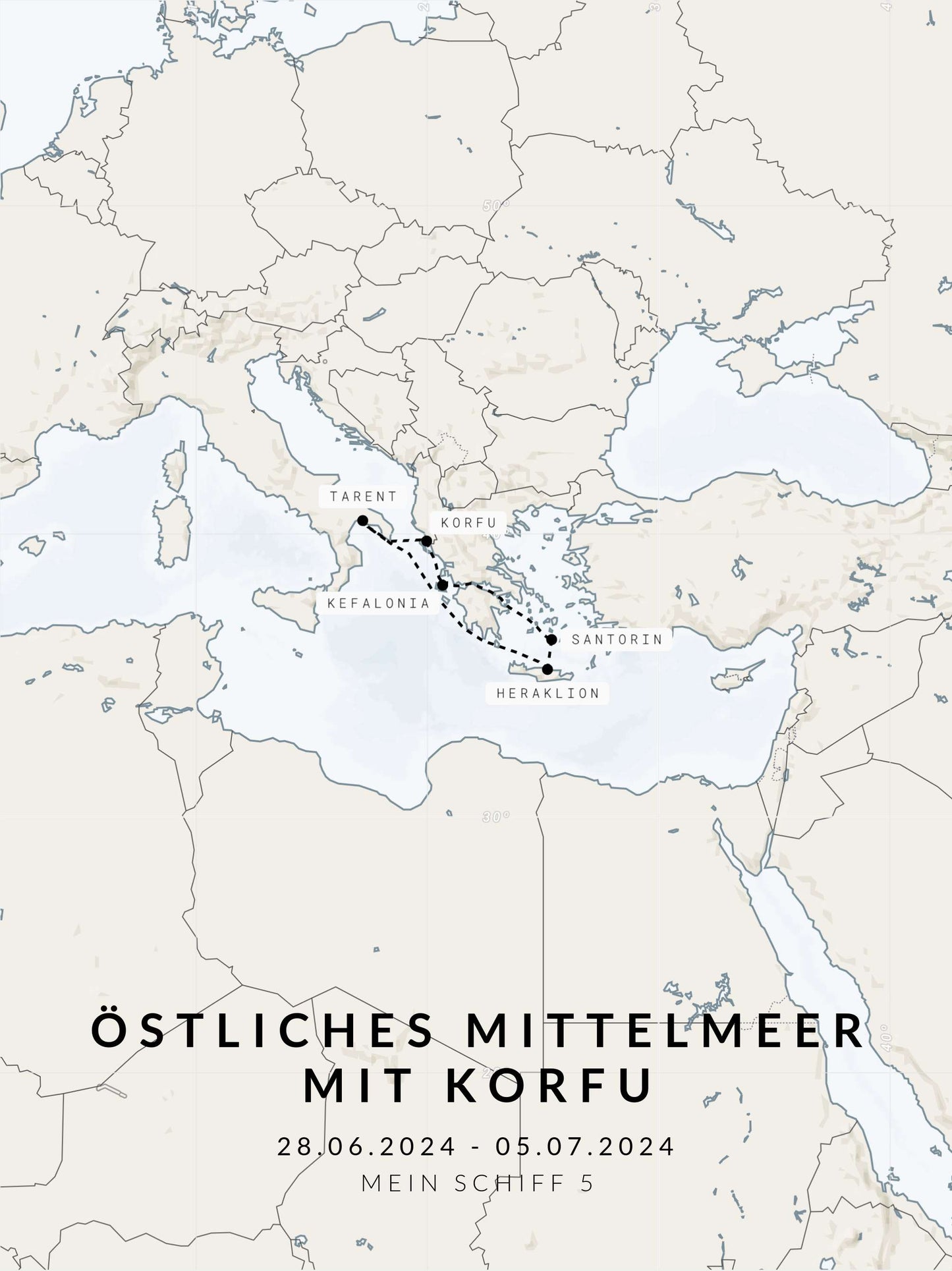 Östliches Mittelmeer mit Korfu