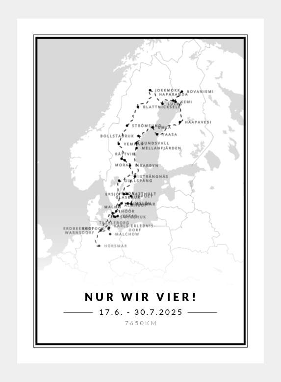 Nur wir vier!