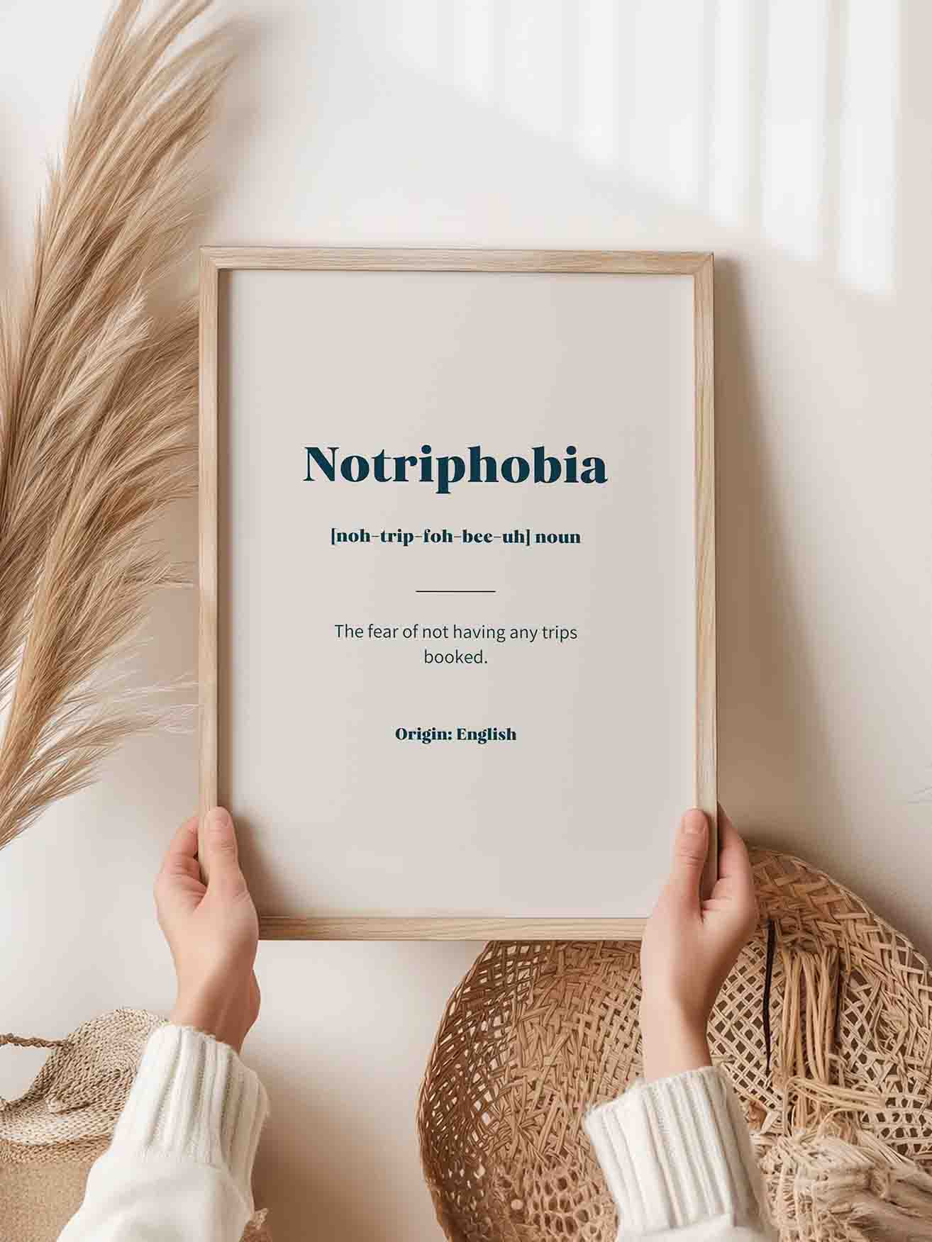 Reise Poster Geschenk Notriphobia