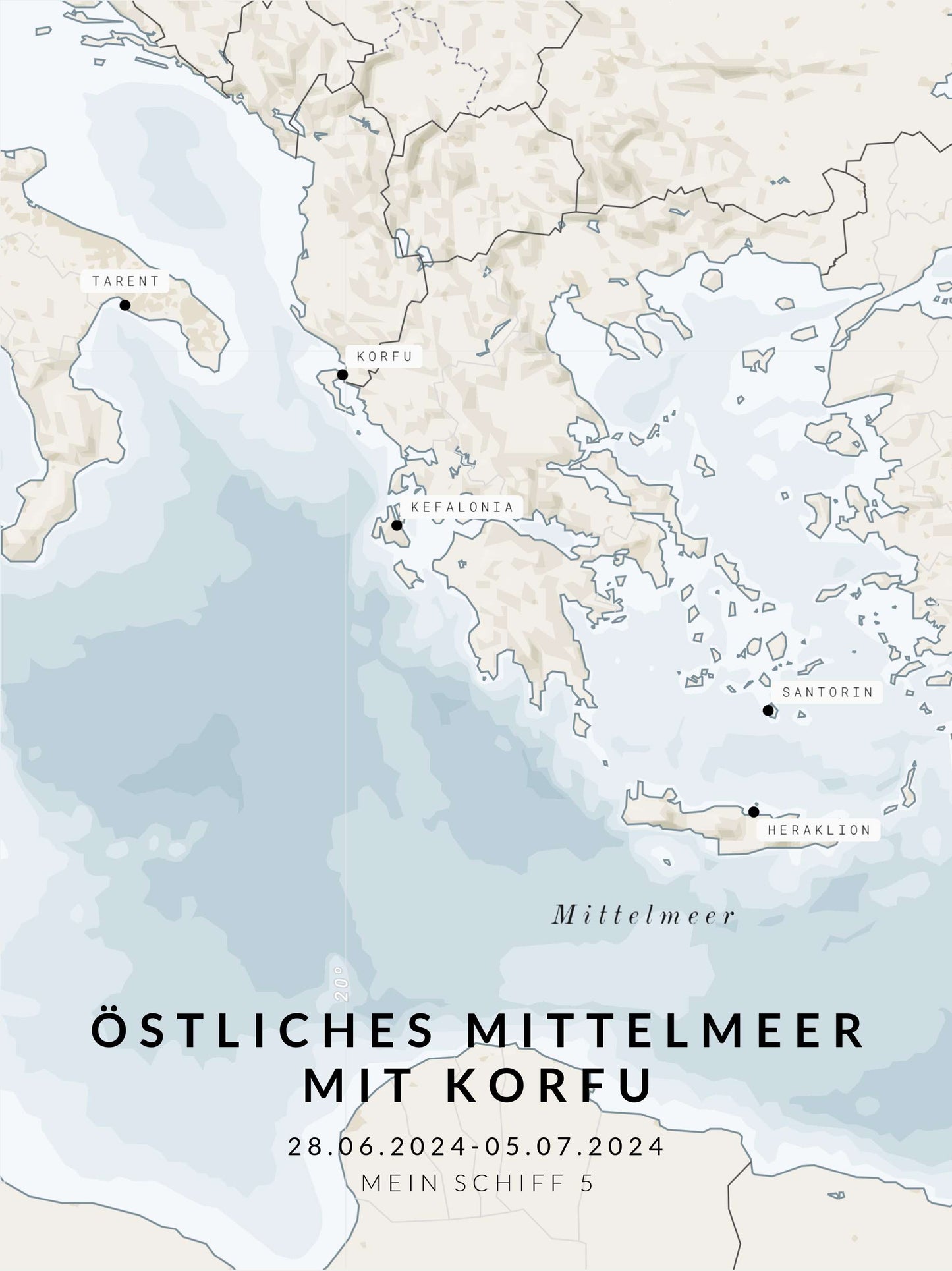 Östliches MIttelmeer mit Korfu