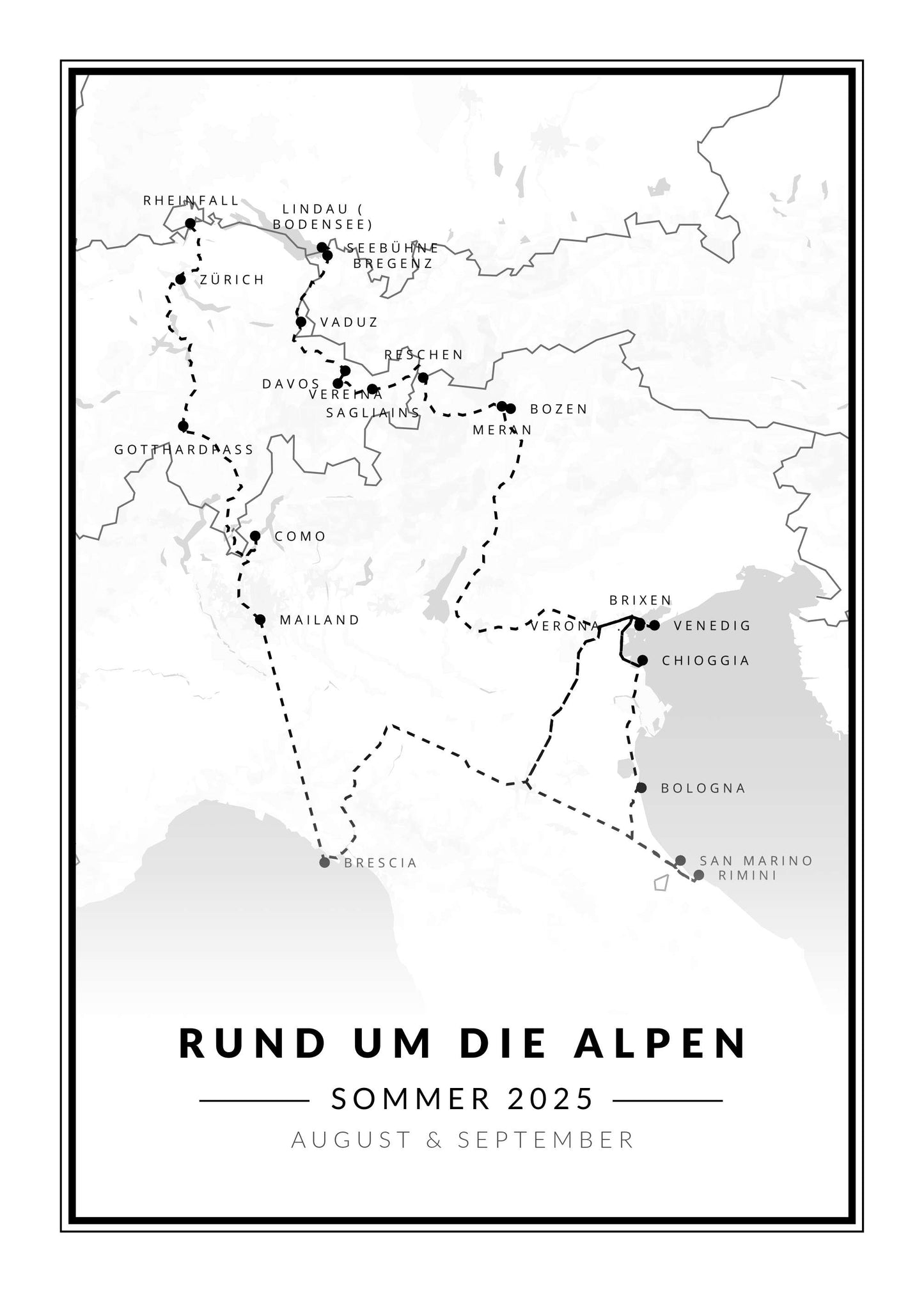 Rund um die Alpen