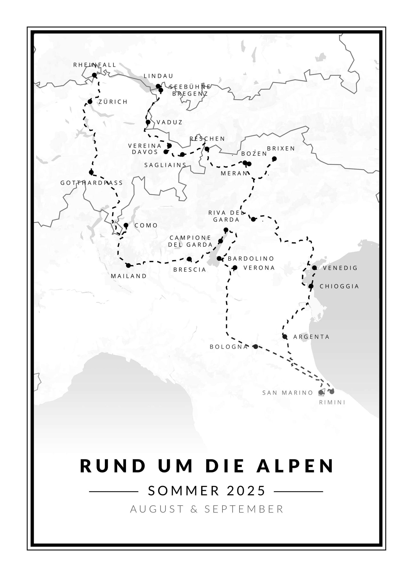 Rund um die Alpen