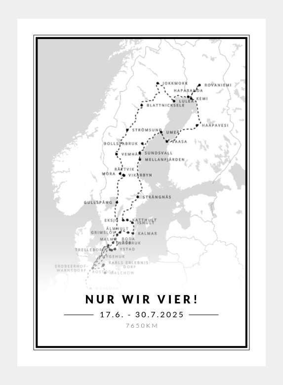 Nur wir vier!