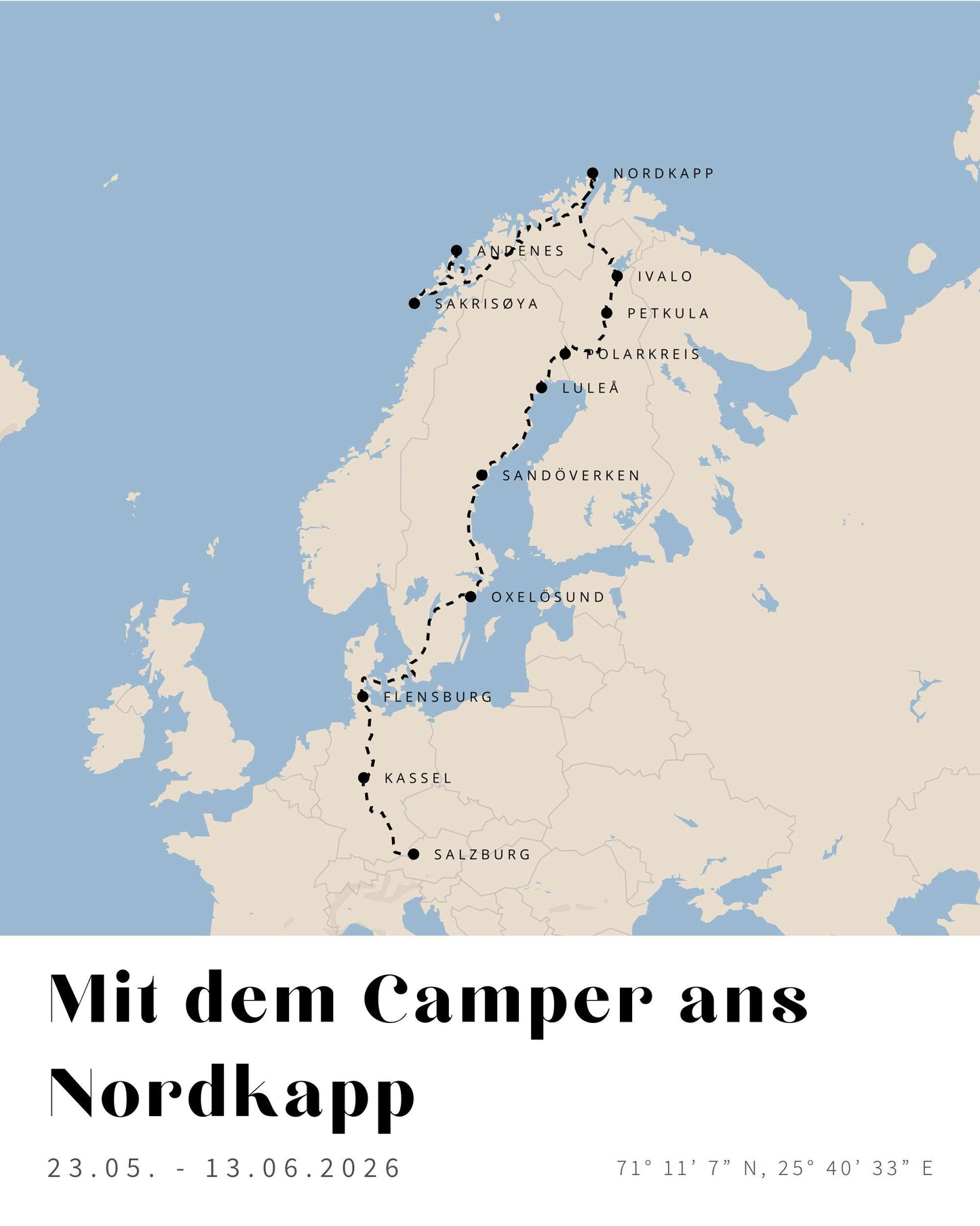 Mit dem Camper ans Nordkapp