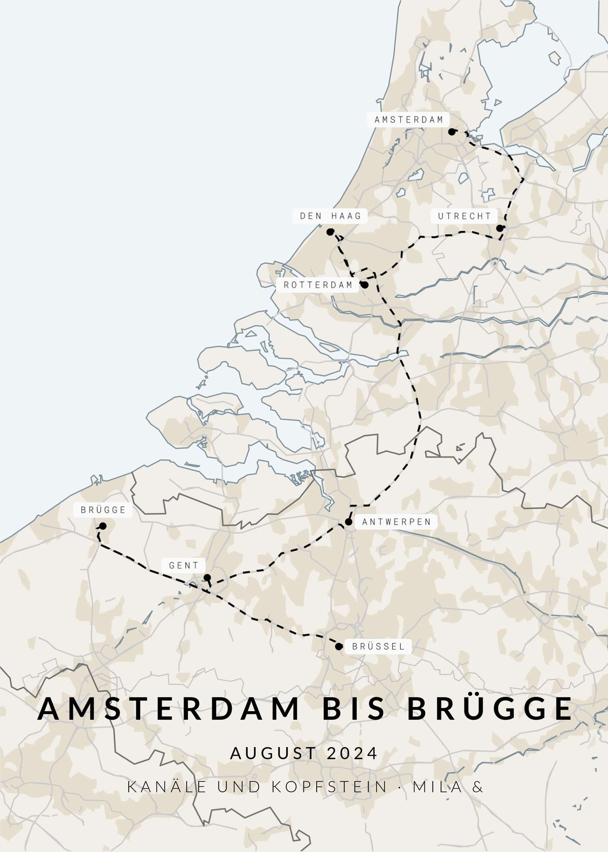 Amsterdam bis Brügge