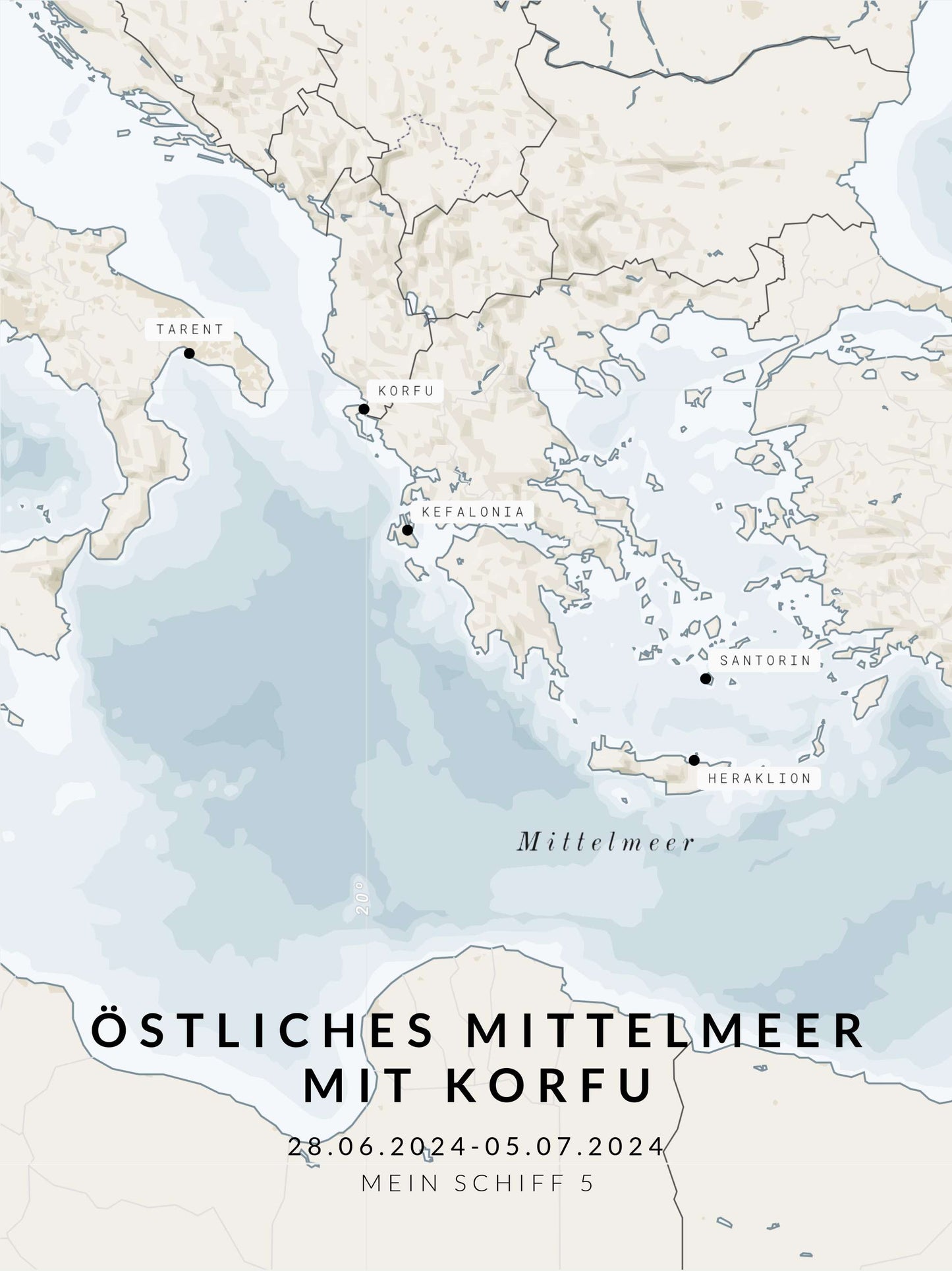 Östliches MIttelmeer mit Korfu