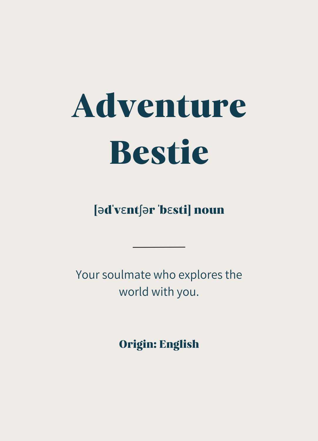 Adventure Bestie Reise Poster