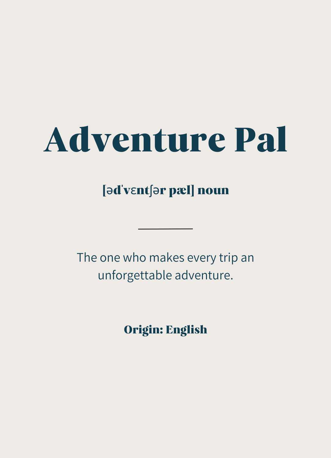 Reiseposter Geschenk Adventure Pal