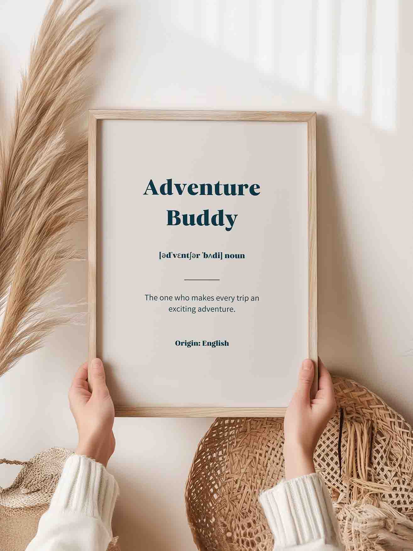 Reise Poster Geschenk Adventure Buddy