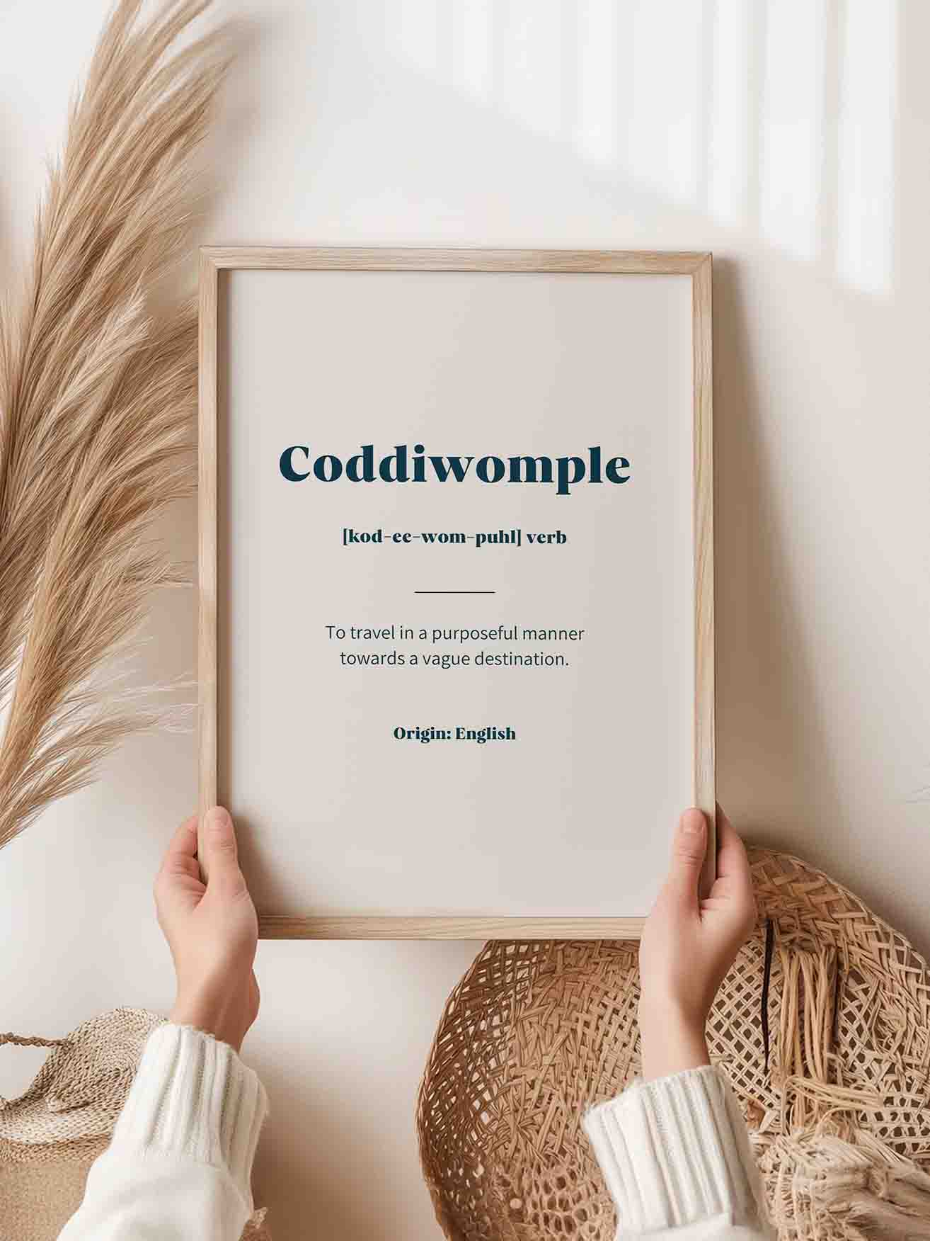 Reise Poster Geschenk Coddiwomple