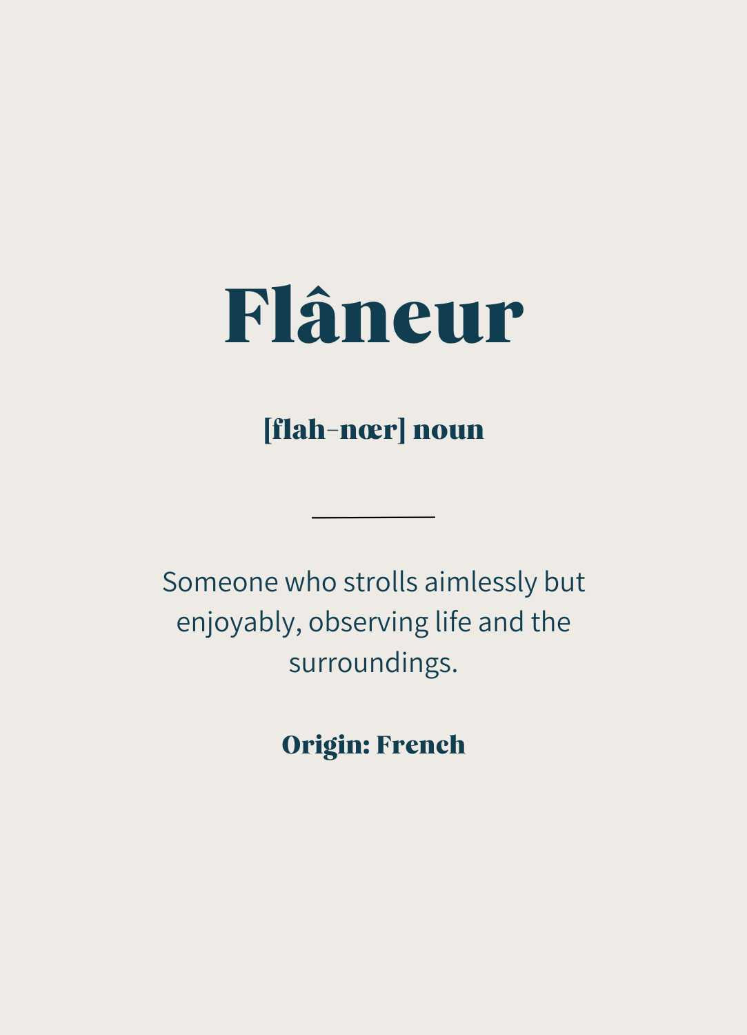 "Flaneur" Poster