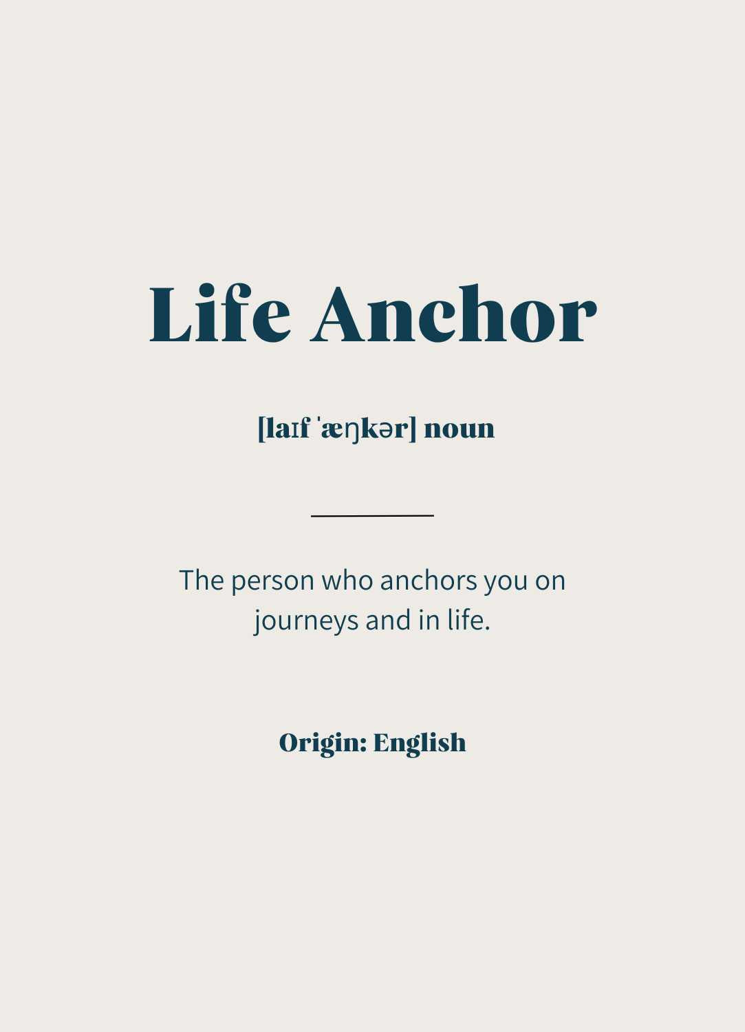 Reiseposter Geschenk Life Anchor