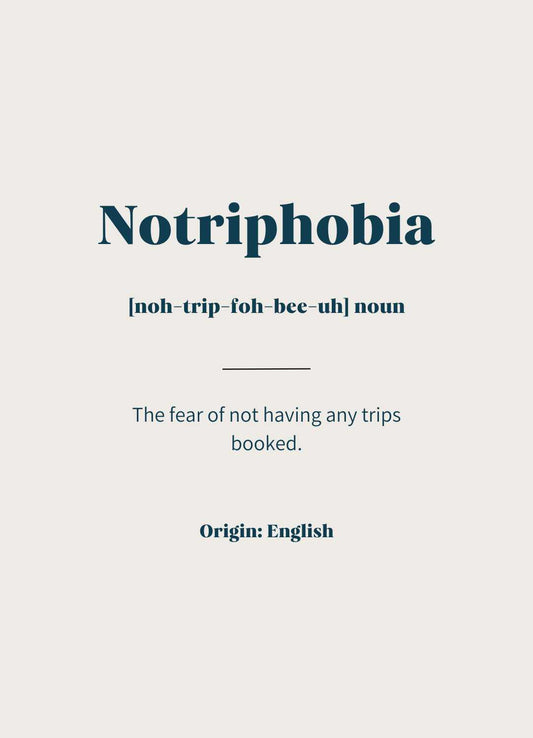 Reiseposter Geschenk Notriphobia