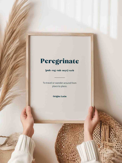 Reise Poster Geschenk Peregrinate