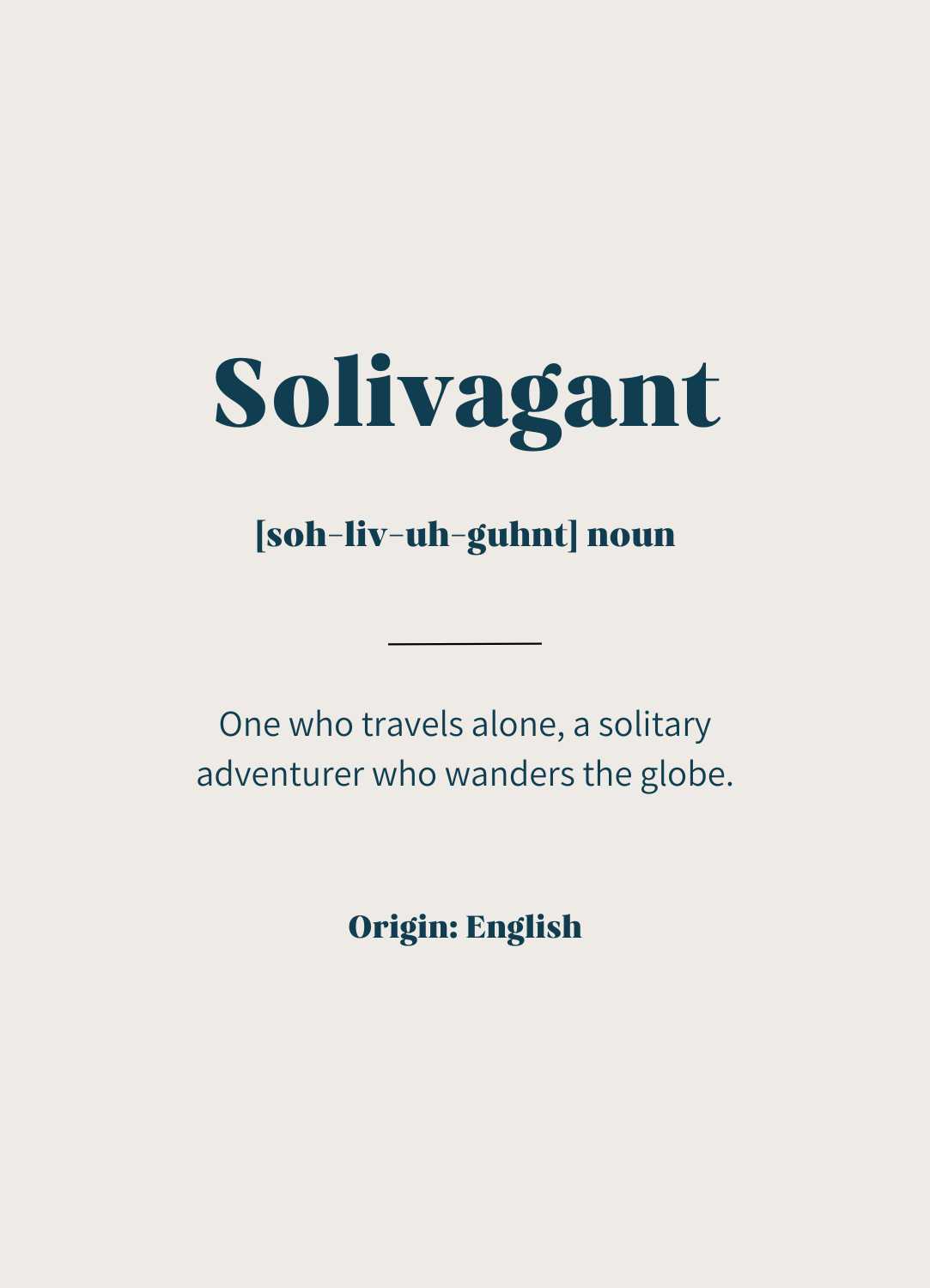 "Solivagant" Poster