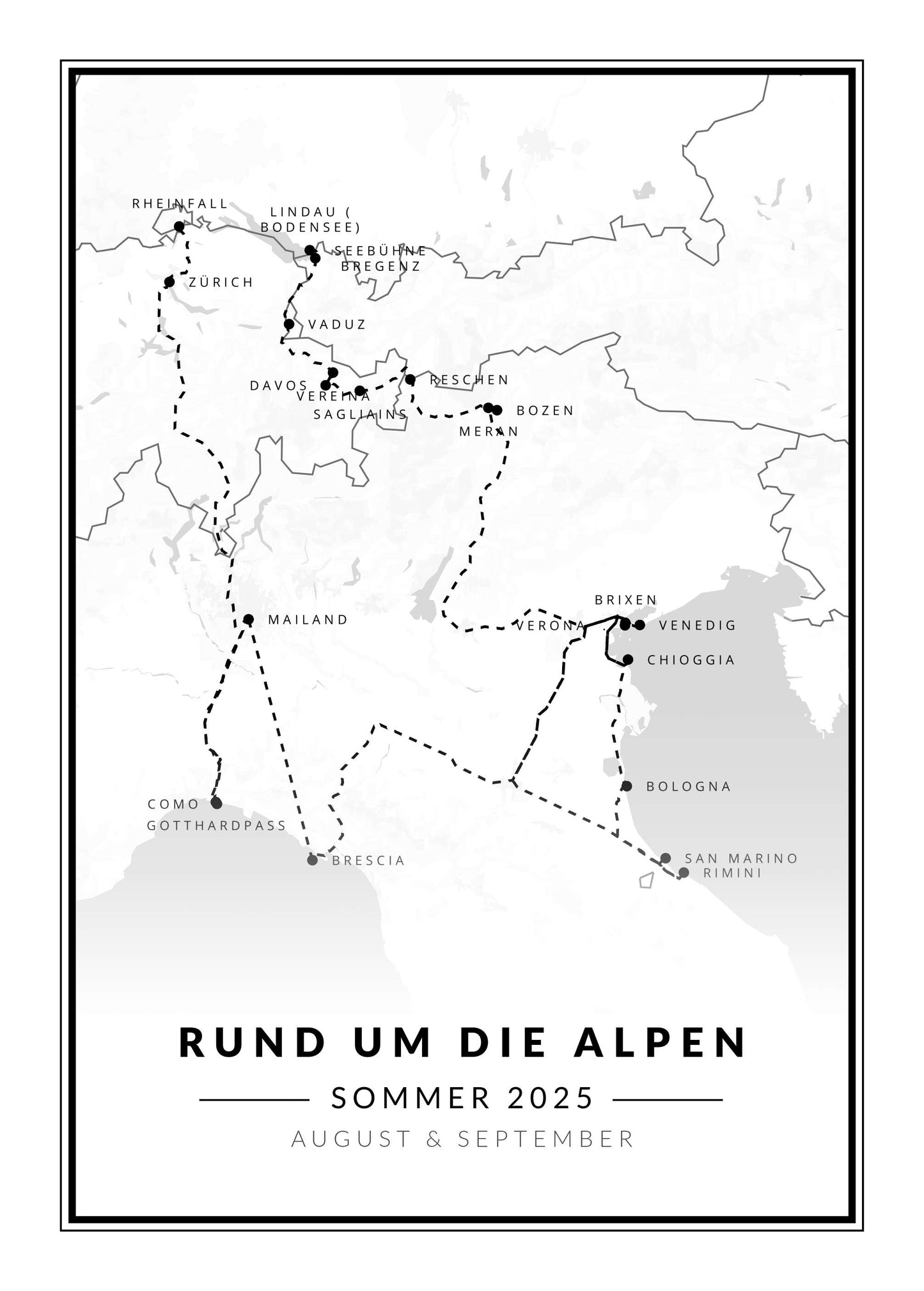 Rund um die Alpen